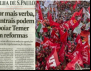 CUT não negocia reformas com Temer: Folha confunde leitor