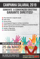 Flyer Calçadistas de Jaú - Campanha Salarial 2019
